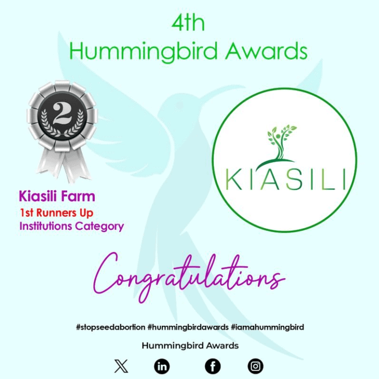 Kiasili’s Journey:Honoring Environmental Impact with Hummingbird & Kayana Awards